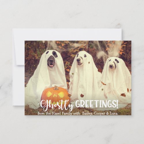 Fun Ghost Ghostly Greeting Halloween Photo