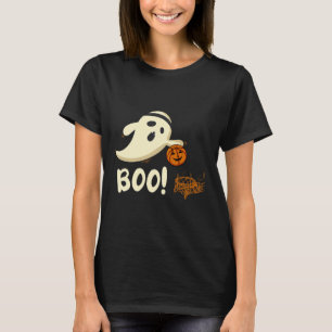 Fun Ghost Player Boo Bysketbyll Halloween Costume T-Shirt