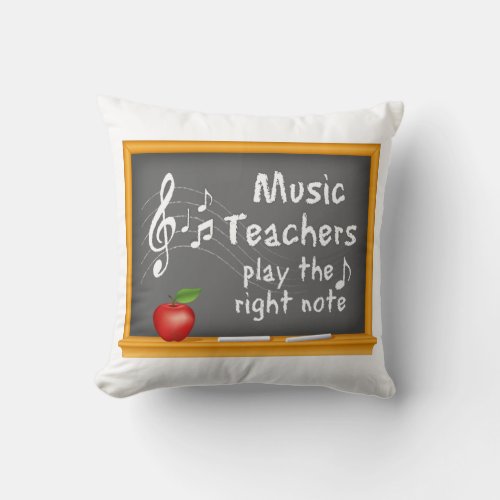 Fun Gift for Music Teachers  Throw Pillow