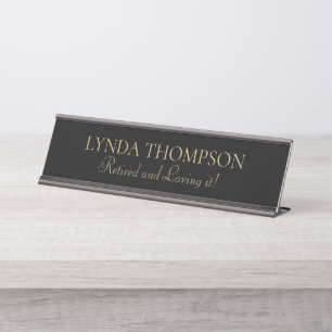 Fun gift!! Retiree name plate