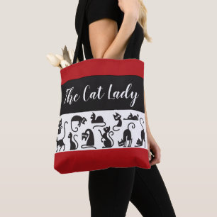 Fun Gift! The Cat Lady Whimsical Tote Bag