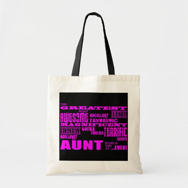 Fun Gifts for Aunts : Greatest Aunt Tote Bag (Front)