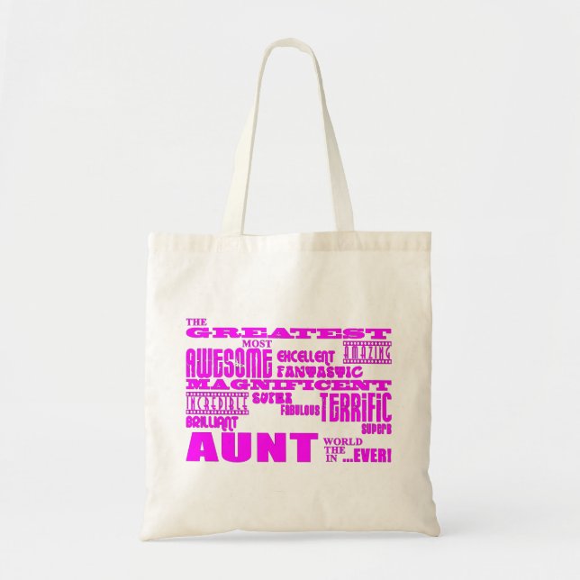 Fun Gifts for Aunts : Greatest Aunt Tote Bag (Front)