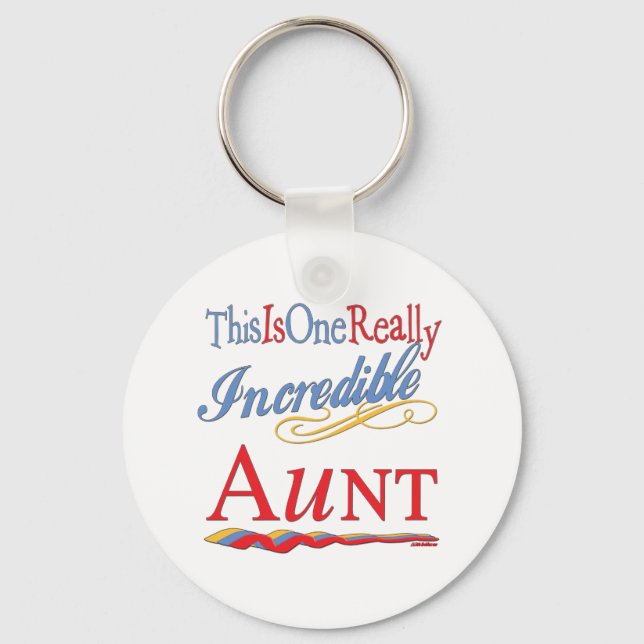 Fun Gifts For Aunts Keychain (Front)