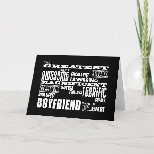 Fun Gifts for Boyfriends  Greatest Boyfriend Card