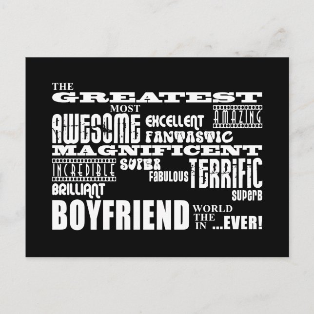 Fun Gifts for Boyfriends : Greatest Boyfriend Postcard (Front)