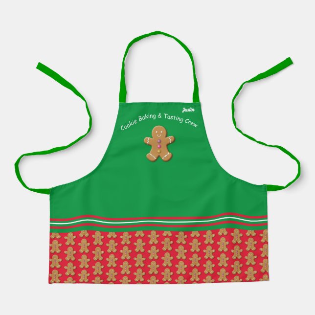 Fun Gingerbread Holiday Apron (Front)