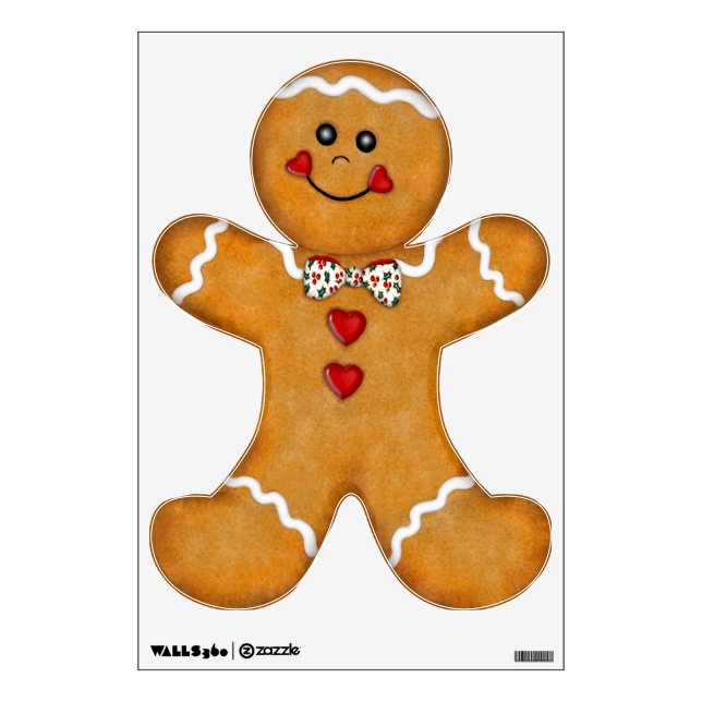 Fun Gingerbread Man Wall Decal (Front)