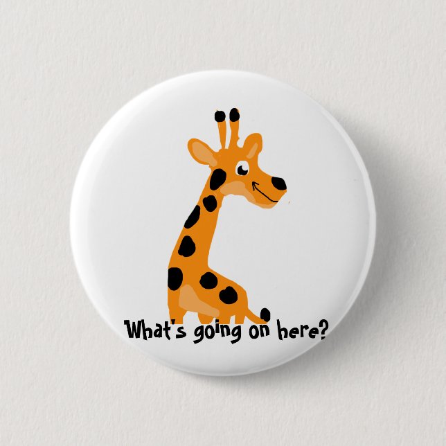 Fun Giraffe Button (Front)