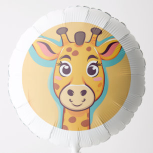 Fun giraffe Face safari Wild jungle Birthday Party Balloon