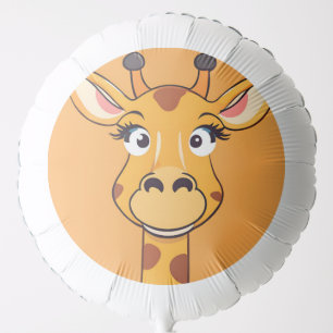 Fun giraffe Face safari Wild jungle Birthday Party Balloon
