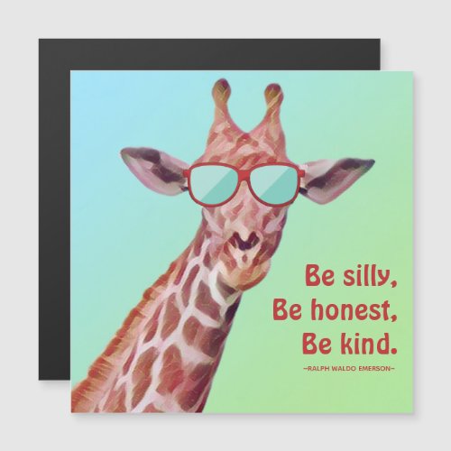 Fun Giraffe Inspirational Quote Emerson Be Silly