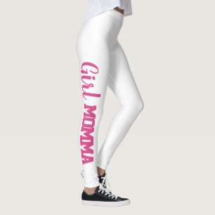 fun GIRL MOMMA typography   Leggings