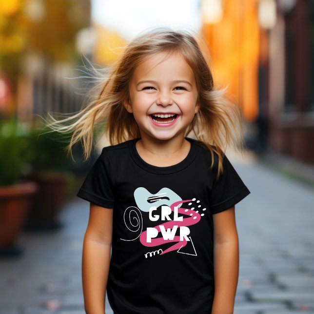 Fun "Girl Power" Girls Basic T-Shirt (Creator Uploaded)