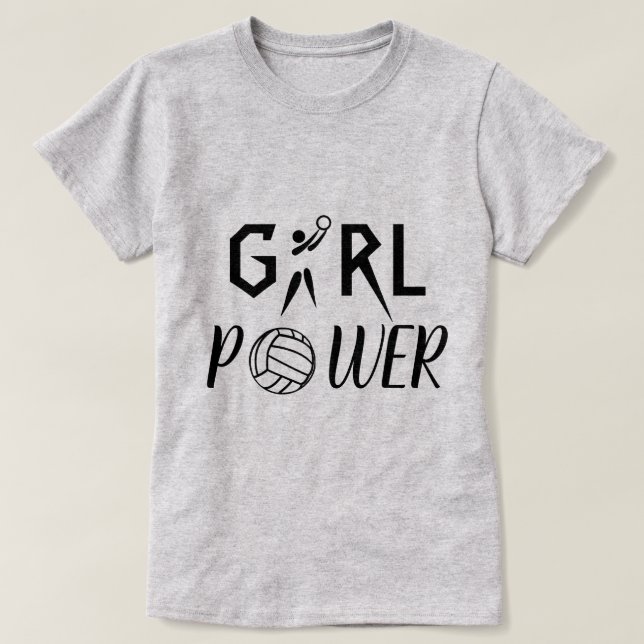 Fun Girl Power GS Player Netball T-Shirt (Design Front)