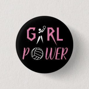 Fun Girl Power Netball Button