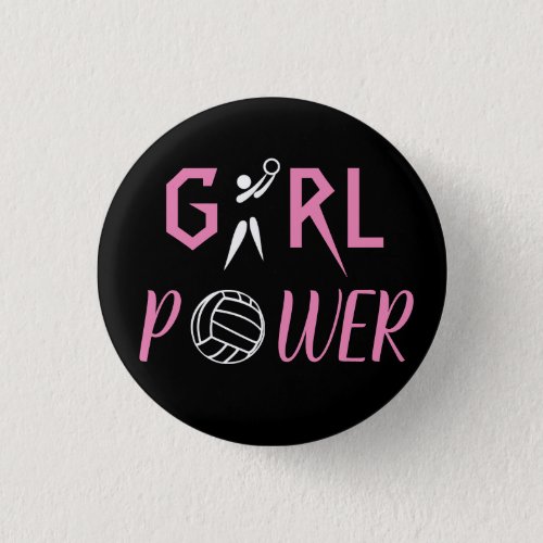Fun Girl Power Netball Button