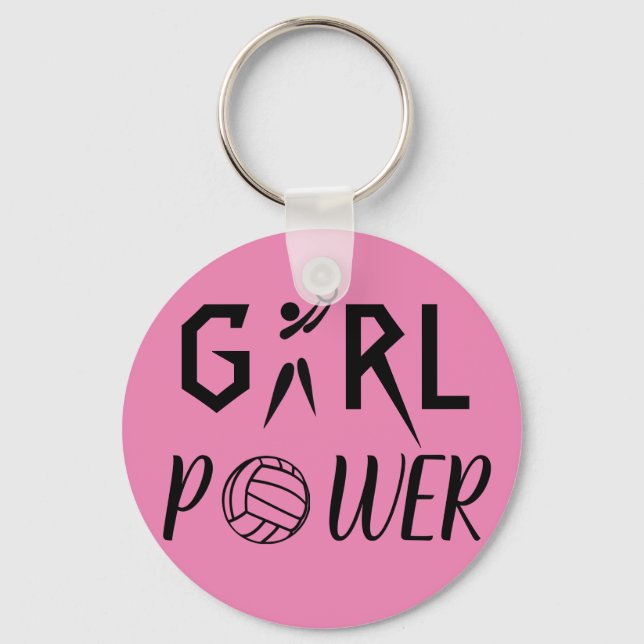 Fun Girl Power Netball Keychain (Front)
