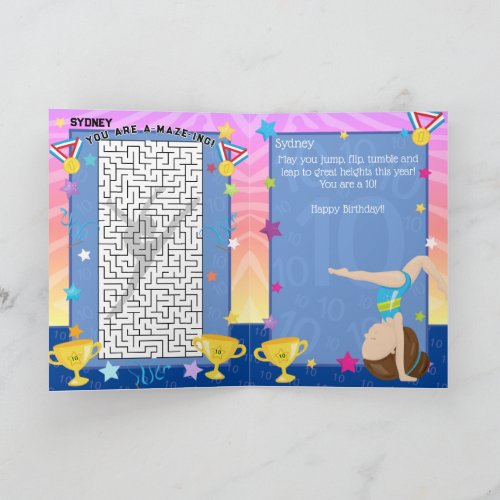 Fun Girls Gymnastics You Are A-Maze-ing Birthday
