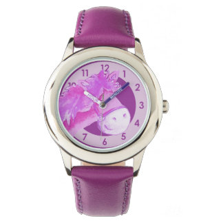 Fun girls pony add your name wrist watch