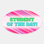 [ Thumbnail: Fun, Girly Pink and Purple Stripes Pattern Sticker ]