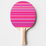 [ Thumbnail: Fun, Girly Pink and Purple Stripes Pattern Paddle ]