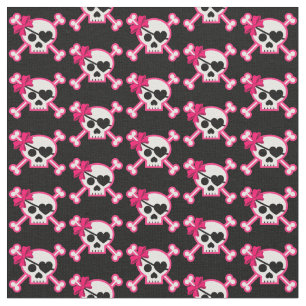 Fun Girly Skull Fabric