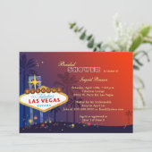 Fun Glamorous Las Vegas Bridal Shower Invitation (Standing Front)