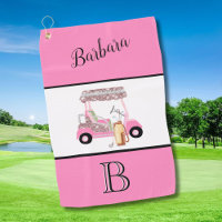 Fun Glitzy Golf Cart Monogram Name