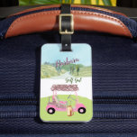 Fun Glitzy Golf Gal Cart Scenic  Luggage Tag<br><div class="desc">A touch of golf humor for the girl-friend in your life, who'll have fun with this one -- a glitzy golf cart for the golf lover who likes to play with style -- of just loves to play -- personalized with first name -- two color custom and unique. Or, get...</div>