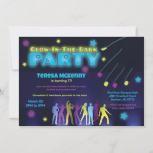 Fun Glow in the Dark Party Invitation
