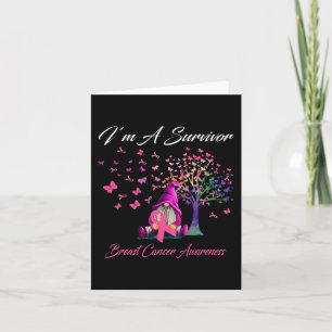 Fun Gnomes I'm A Survivor Breast Cancer Awareness  Card