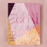 Fun Goal Getter Trendy Stylish Motivational Words Planner<br><div class="desc">Fun, stylish and trendy words of motivation planner perfect for crushing it in the New Year. Planner design features a stylish and trendy pink, maroon & peach geometric background with various motivational words and phrases of encouragement arranged to create a typographic motivational design collage. Customize with year. The perfect planner...</div>
