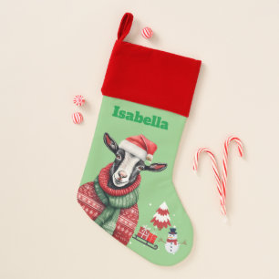 Fun goat Santa animal snowman Sled Xmas tree Christmas Stocking