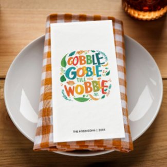 Fun Gobble Colorful Thanksgiving Autumn Typography