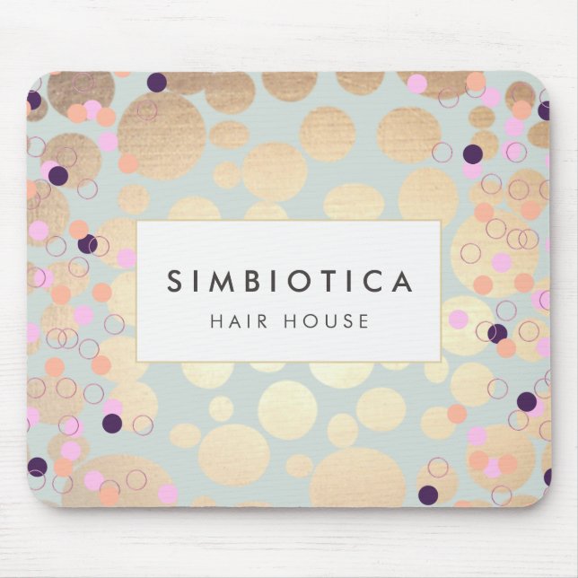 Fun Gold Confetti Pattern Mouse Pad (Front)