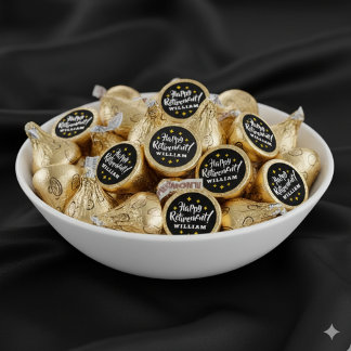 Fun Gold Glitter Stars Retirement New Adventures Hershey®'s Kisses®