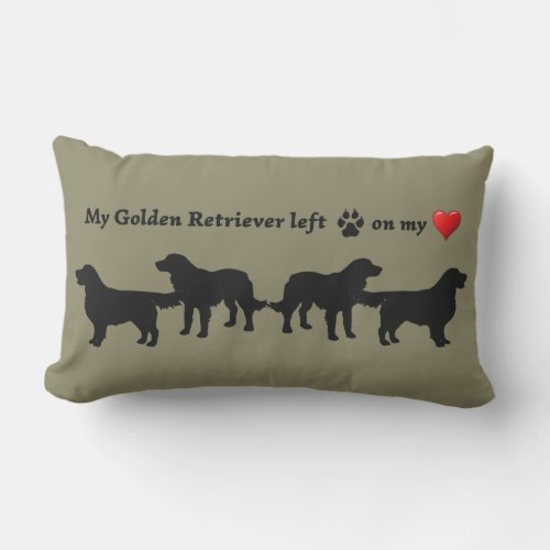Fun Golden Retriever Dog Pet Quote Outdoor Pillow