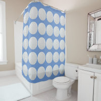 Fun Golf Ball Pattern Shower Curtain