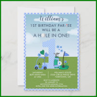 Fun Golf Blue 1st Birthday Par-Tee