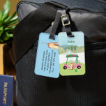Fun Golf Cart Course Clubs Monogram Name  Luggage Tag<br><div class="desc">A touch of golf humor for the girl-friend in your life, who'll have fun with this one -- a fun golf cart for the golf lover who likes to play with style -- of just loves to play -- personalized with first name -- two color custom and unique. Or, get...</div>