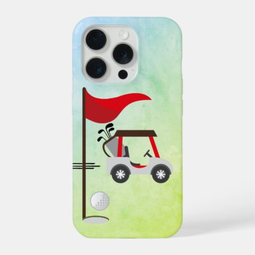 Fun Golf Cart Golfing Golfer  iPhone 15 Pro Case