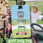 Fun Golf Cart Scenic League Club Logo Bag  Luggage Tag<br><div class="desc">Three hundred of these golf bag or luggage tags are with a Ladies Nine Hole League bearing their club's logo. This version, now with a generic logo, was set up as a bag tag without a back address, which can easily be converted by request. NOTE: Suggest that if you are...</div>