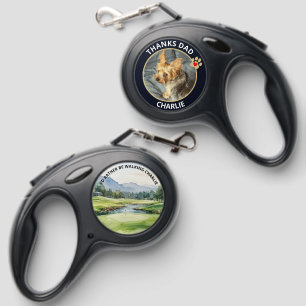 Fun Golf Course Dog Photo Retractable Pet Leash