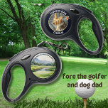 Fun Golf Course Dog Photo Retractable Pet Leash<br><div class="desc">Fun story -- watercolor golf course on the back with obviously true message: "I'd rather be walking Charlie" and Charlie's response on the front -- "Thank you Dad". All messages can be personalized (i.e, "thanks Mom" -- as well as the dog photo on the front. Any design questions just send...</div>