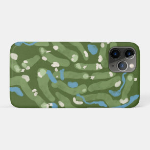Fun golf course graphic on a phone case