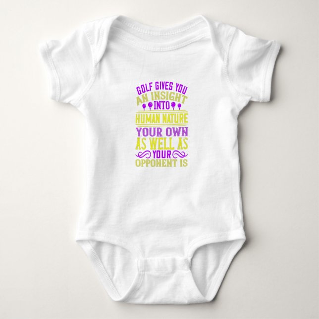 Fun Golf Design Quote Baby Bodysuit (Front)