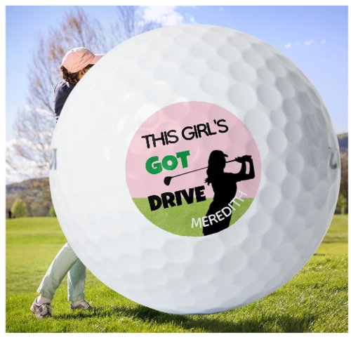 Fun Golf Gal Swing Got Drive Name Golf Balls