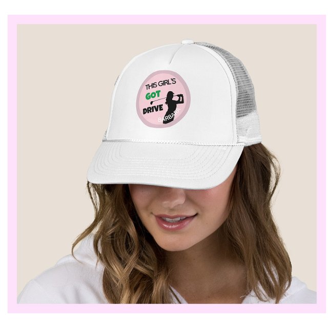 Fun Golf Gal Swing Got Drive Name Trucker Hat (Creator Uploaded)