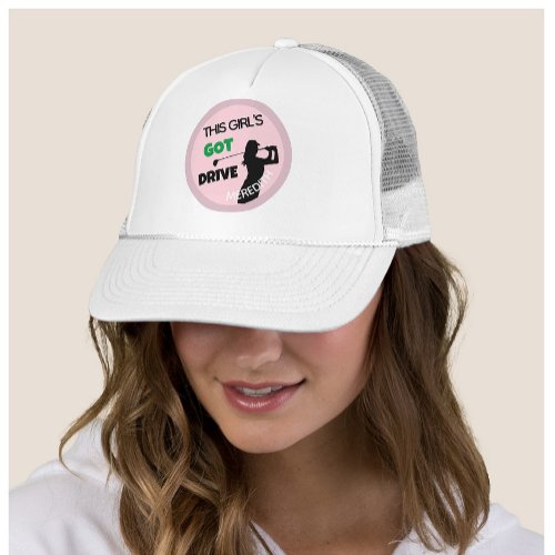 Fun Golf Gal Swing Got Drive Name Trucker Hat